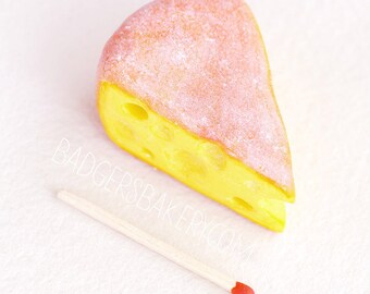 Fake CHEESE Wedge, Miniature Food for Dolls, 1/3, 1/4, 1/6, 1/12 scale - BJD, American Girl