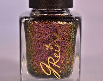 Native - Violet, Pink, Gold Ultra Multichrome Color Shifting Mega Flakie Nail Polish
