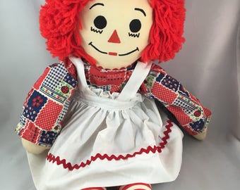 Vintage 24" Handmade Raggedy Ann Doll