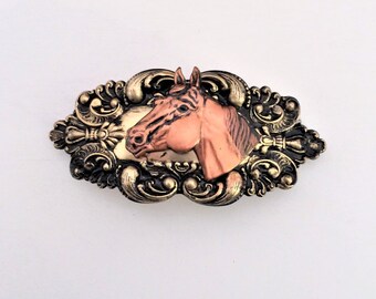 Hair Barrette Horse, French hair Barrette, Large Hair Clip Horse, horse