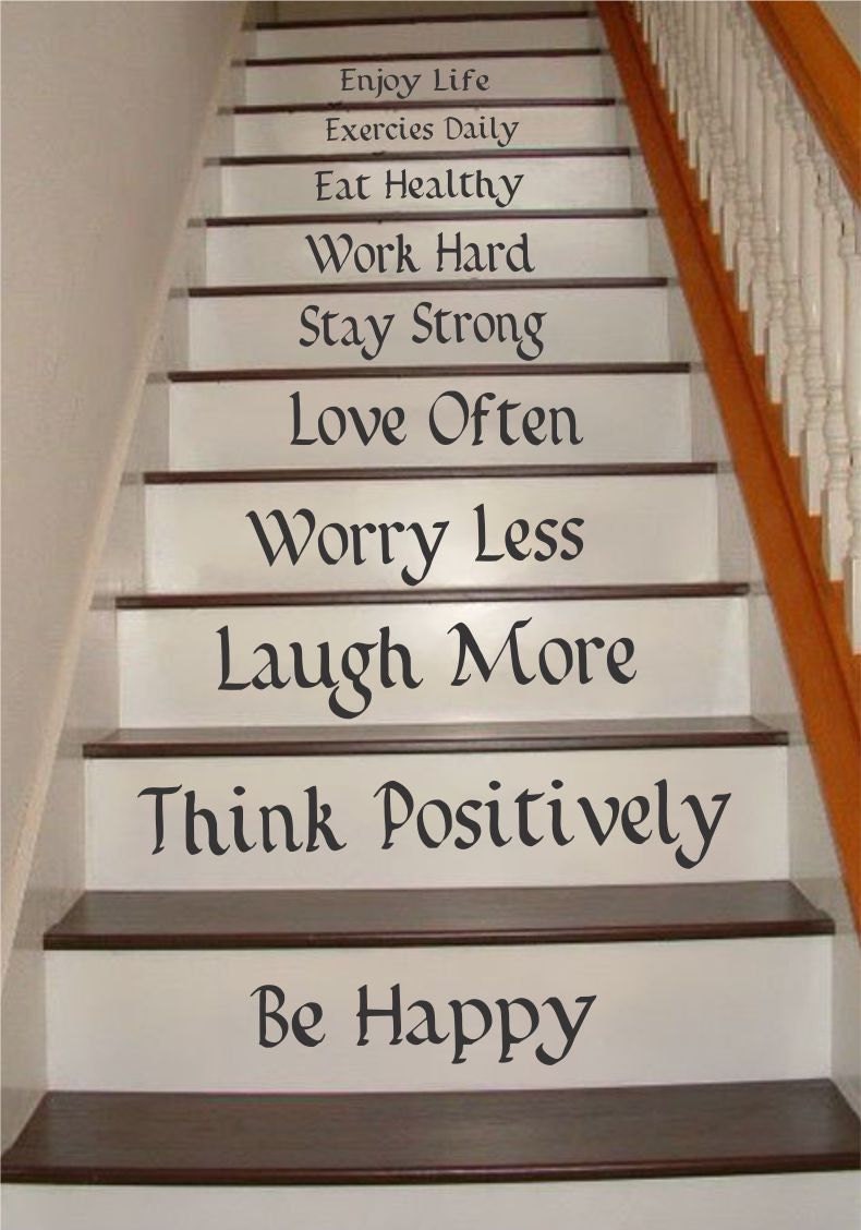 Life Quotes Stair Riser Decals Stair Decals Stair Stickers