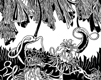 Attack of the leeks space - original drawing