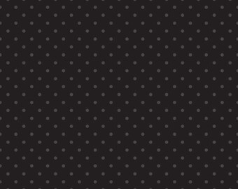 Black swiss dots on Black background basics blender by Riley Blake - C790-110