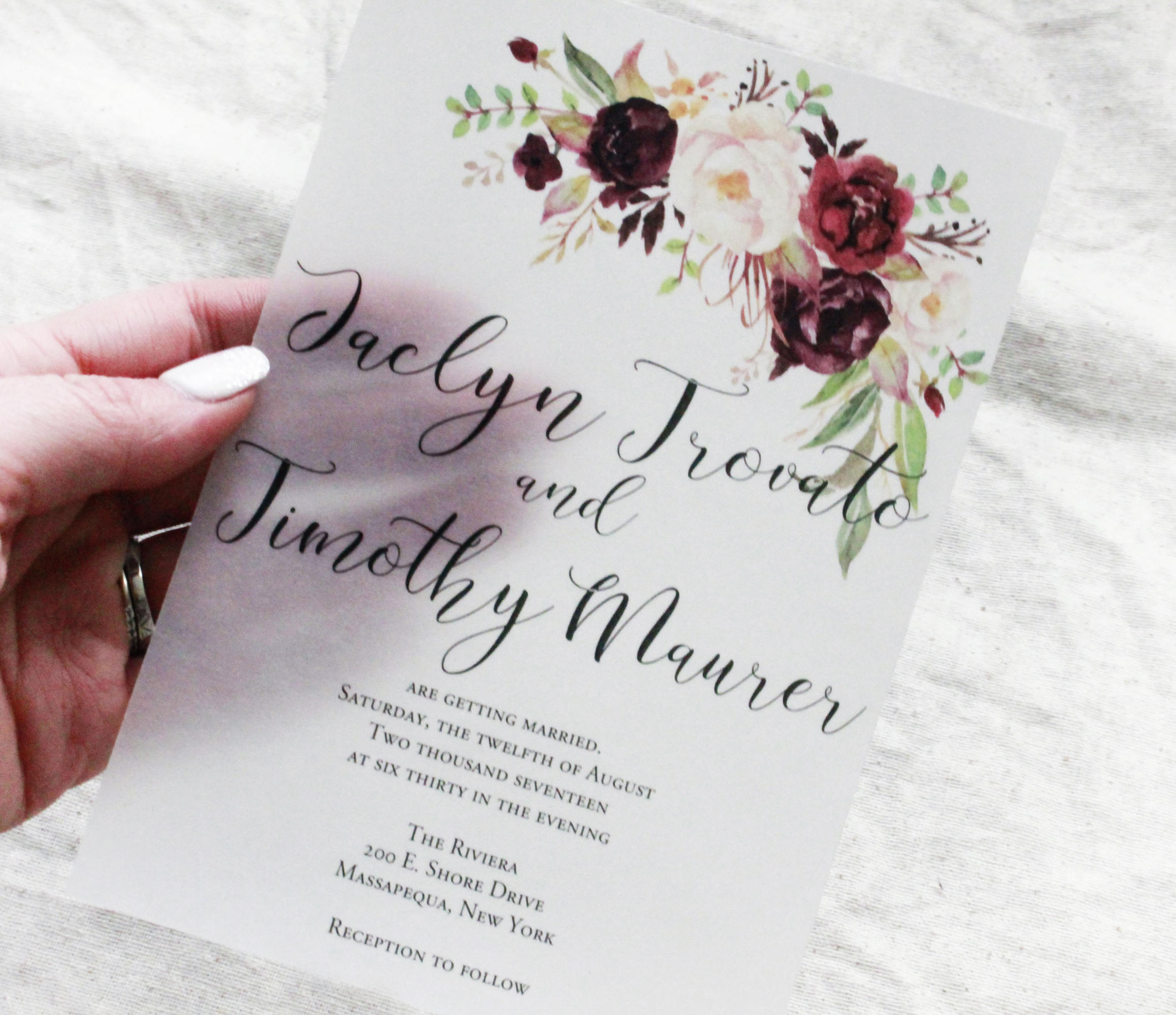 vellum invitation vellum invitation