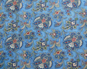 Fat Quarter - Blue Paisley