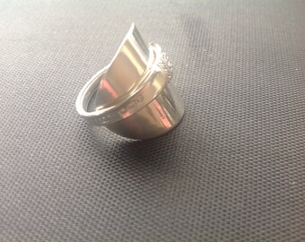 Sterling silver full spoon ring