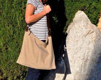 Linen Bag, Bucket Bag, Boho Bag, Beach Bag, Casual Tote Bag, Day Bag, Summer Tote, Hobo Tote, Linen Tote Bag, Linen Shoulder bag, Linen boho