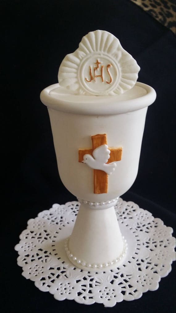 White Chalice Cake Topper White Chalice Cake Topper