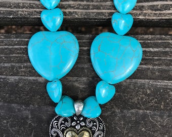 Turquoise Heart Necklace