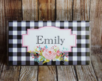 Checkbook Cover, Monogrammed Checkbook Cover, Personalized Checkbook Cover, Custom Checkbook Cover, Vinyl Checkbook Cover