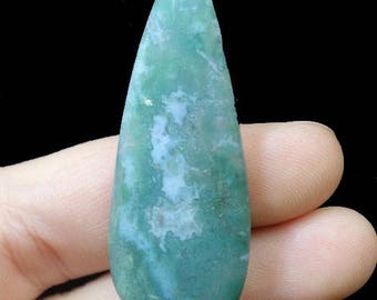 50mm Indian Agate Teardrop Gemstone Pendant Bead