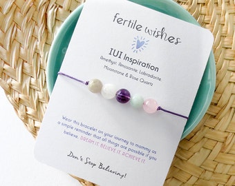 IUI Fertiity Wish Bracelet, IUI Inspiration- Lavender Cord, Fertility bracelet