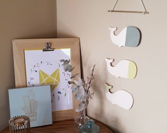 Wall decor - whale Mobile
