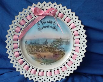 Vintage Ribbon Plate The Pier Southend on Sea