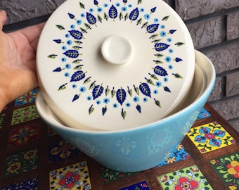 Marcrest Alpine Swiss Chalet Ceramic Casserole Excellent Hard to Find FREE SHIP
