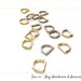 13 mm D Rings - 1/2" D Rings (PACK OF 2) - Cast D Rings in Nickel, Brush Nickel, Light Gold or Brass - Sew cc bag hardware & accessories