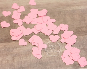 Pink Heart Confetti, Heart Confetti, 5/8", 100 Hearts, Pink Hearts, Pink Confetti, Paper confetti, Wedding Confetti, Hand Punched