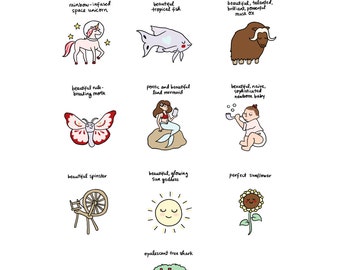 Personalized Ann, You Beautiful... Print - Hand-Illustrated