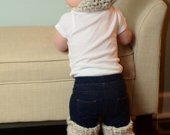 Chunky Crochet Fold Down Leg Warmers