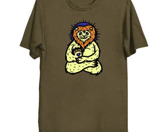 Spirit Animal Lion Ringspun cotton T-shirt, multiple color options available