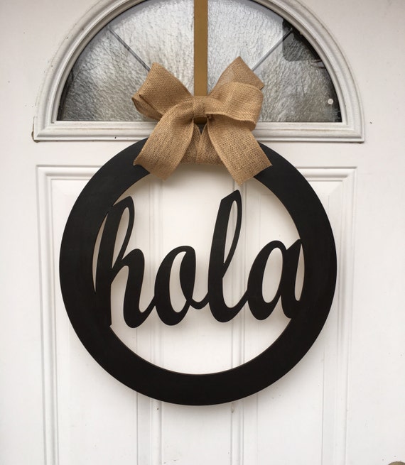 Hola door hanger door hanger spanish door hanger