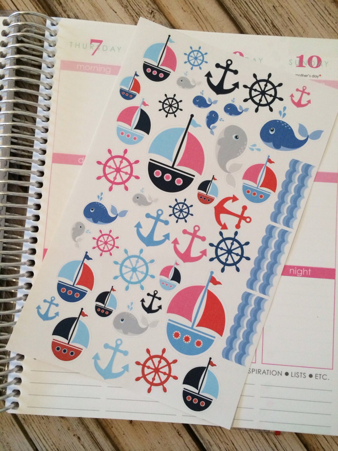 Nautical Planner Stickers Sailboat Planner Stickers Nautical