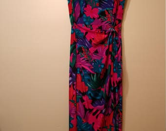 90's Dress w/ Waist Tie
