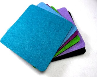 6 Felt Coasters, blanks, 9x9 cm (F25-0004)