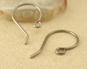 4 Pairs Stylish 20 gauge Colorful Niobium Ear Wires - Handmade Hypo Allergenic - YOU Pick the Color