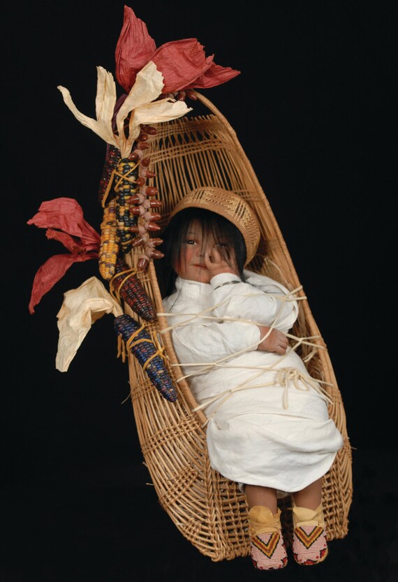 HUPA/YUROK Native American Original Cradle Board baby