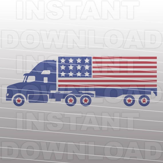 Free Free 98 American Flag Semi Truck Svg SVG PNG EPS DXF File