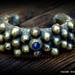 Antique Bedouin Cuff Bracelet/coin silver antique cuff/ Bedouin Cuff Bracelet with blue and red glass stones/cuff bracelet gift for her