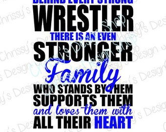 Stronger Wrestling family svg / wrestling cut file / dxf / school sports svg / school sports dxf / wrestling clip art / vinyl carfts