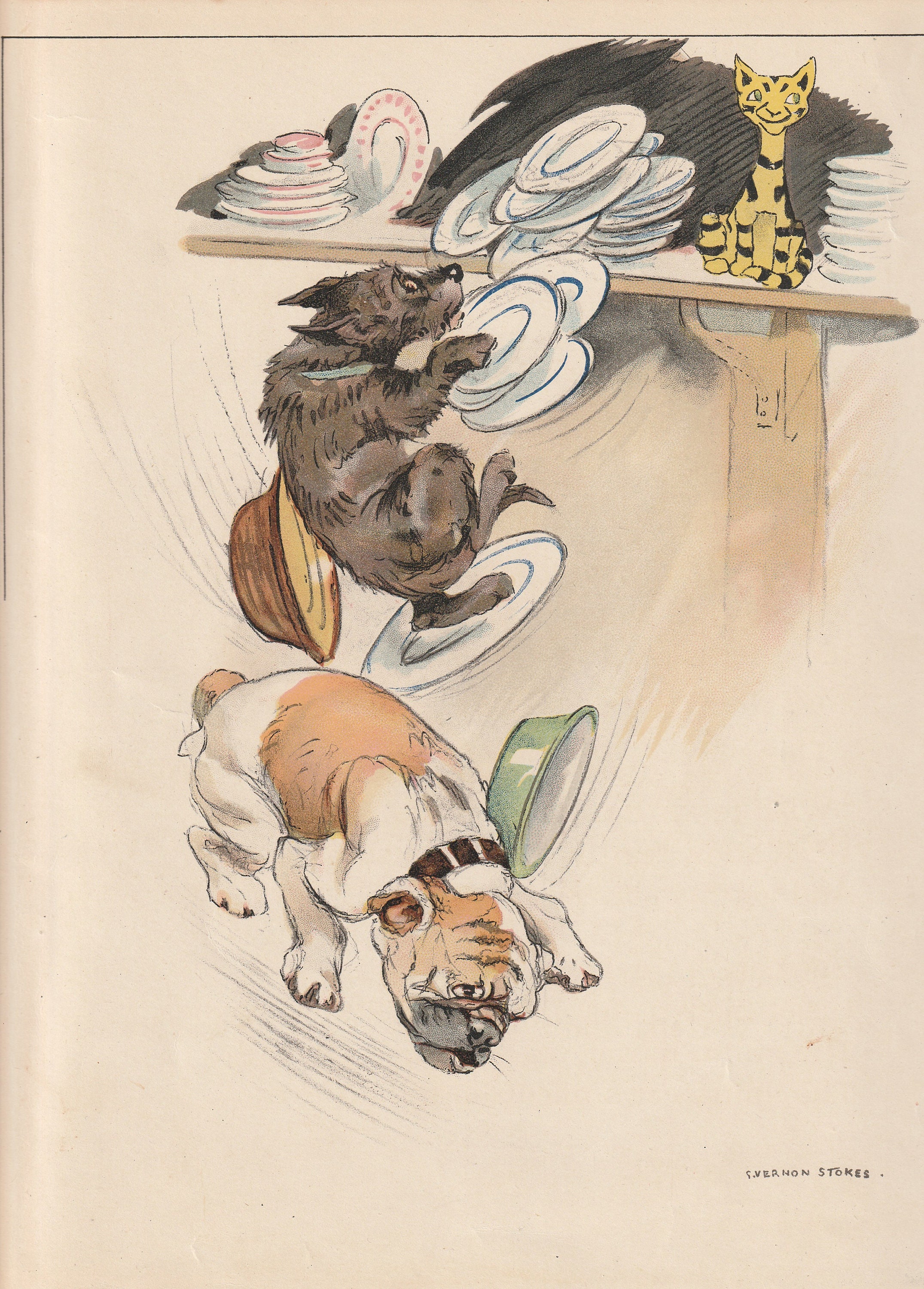 Blobbs English Bulldog Scottish Terrier Cat Crockery Plates Blobbs English Bulldog Scottish Terrier Cat Crockery Plates