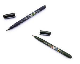 Tombow Fudenosuke Brush Pen Hard Soft Pens Japan Import