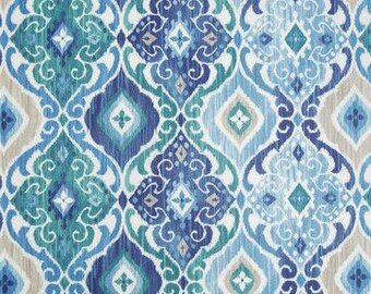 Aqua and Navy Throw Pillow Covers _ Moroccan Pattern _ Decorative Pillow Covers _ Blue Pillow Cases _ Pillow Covers _ Cushion Covers