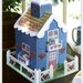 Tissue Topper, Victorian House with Window Boxes and Picket Fence, Plastic Canvas Pattern 52641704