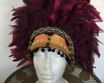 Items similar to Feathered Extravagant Voodoo Headdress on Etsy