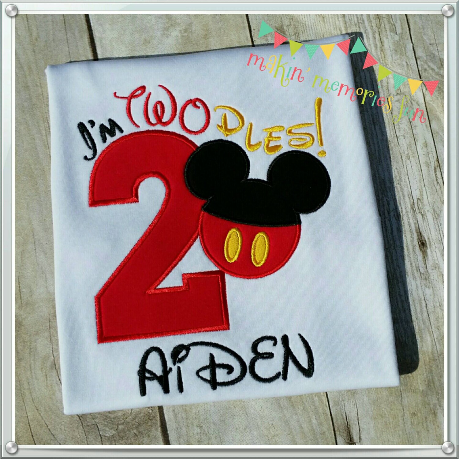 mickey mouse 2nd birthday shirt