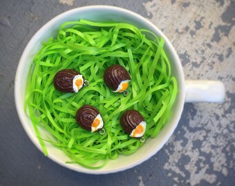 Eggcellent Choice! Cadbury-Inspired Classic Creme Egg Stitch Marker for Knitters & Crocheters