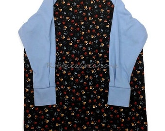FREE SHIP!! Long Sleeve Full Body Paw Hearts Bib Full Coverage Lined