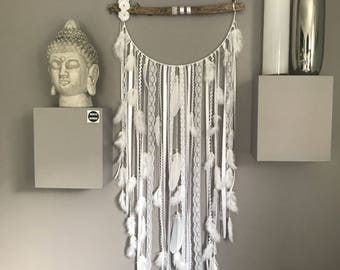 Dream catcher / dreamcatcher All white giant Driftwood