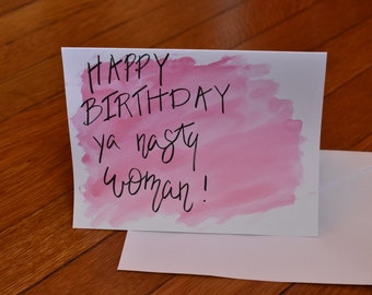 Nasty card birthday | Etsy