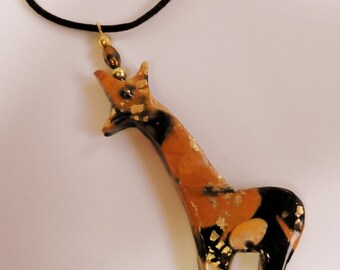 Giraffe Pendant Giraffe Necklace Giraffe Jewelry African Pendant African Animal Pendant