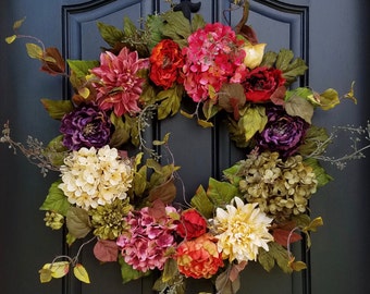 Spring through Fall Wreath, Wreaths, Door Wreaths, Summer Wreath, Spring Wreath, Summer Wreaths, Wreath for Summer, Wreath for Summer