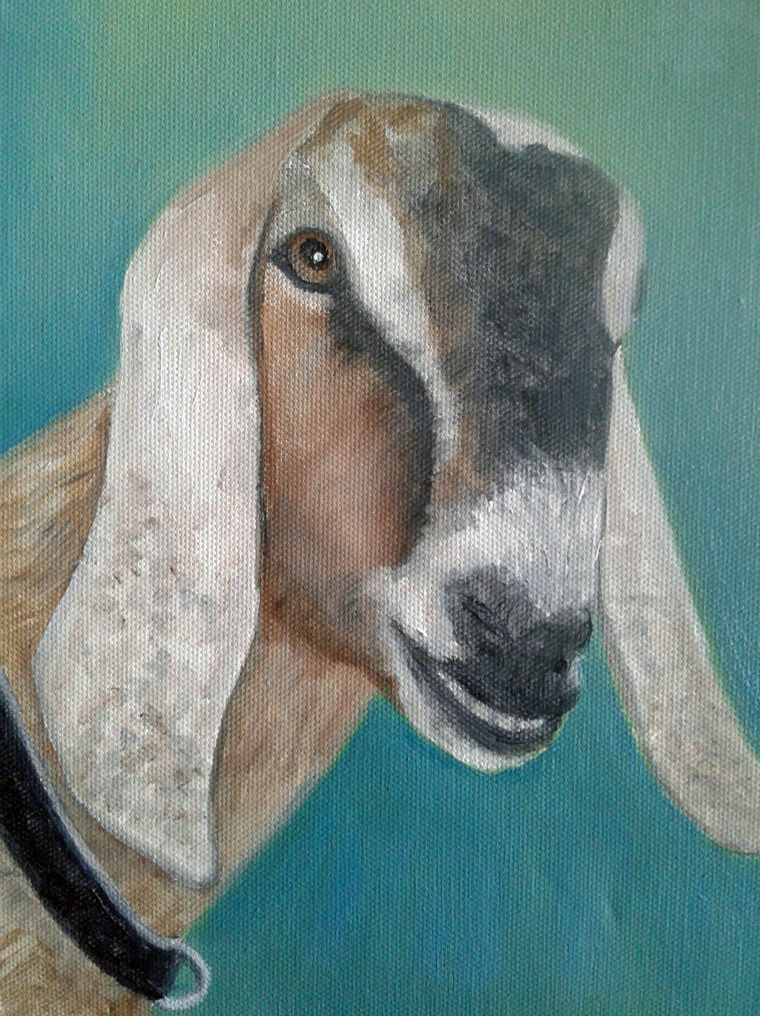 Goat Portrait Farm Art Goat Painting Original Oil Painting