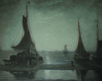 Vintage Antique Photogravure 1889 Paris Exposition