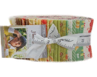 Hazel Plum cotton jelly roll by Fig Tree for Moda fabric
