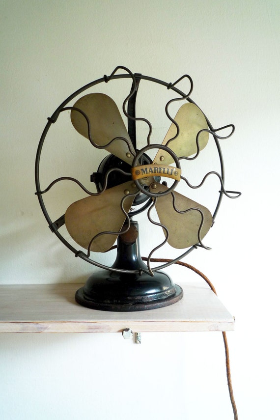 Antique Vintage Italian Electric Desk Fan Marelli 30's Air Like this item? - Antique Vintage Italian Electric Desk Fan Marelli 30's Air