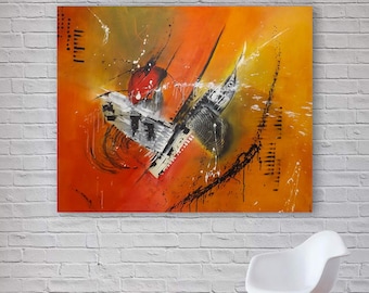 Large Original Abstract Painting | Modern Acrylic Art | Canvas Wall Art | 120x100